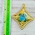 Naga Eye Leklai Nakabat Snare Healing Crystal Watbangpha Blue Thai Amulet #15884